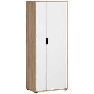 MÖBELPARTNER Aktenschrank Emmik, 702041 weiß-eiche, weiß 3 Fachböden 62,1 x 41,0 x 163,6 cm MÖBELPARTNER Aktenschrank Emmik, 702041 weiß-eiche, weiß 3 Fachböden 62,1 x 41,0 x 163,6 cm von MÖBELPARTNER