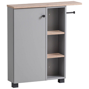 MÖBELPARTNER Badschrank Balto 157452 platingrau, wildeiche 70,7 x 17,0 x 76,8 cm von MÖBELPARTNER