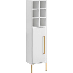 MÖBELPARTNER Badschrank Sarah 148429 kreideweiß 30,4 x 21,8 x 130,6 cm von MÖBELPARTNER