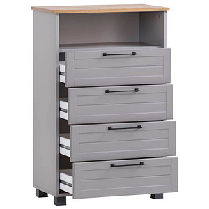 MÖBELPARTNER Regalschrank Jelda, 154807 platingrau, landhaus-eiche 62,4 x 34,1 x 102,0 cm MÖBELPARTNER Regalschrank Jelda, 154807 platingrau, landhaus-eiche 62,4 x 34,1 x 102,0 cm von MÖBELPARTNER
