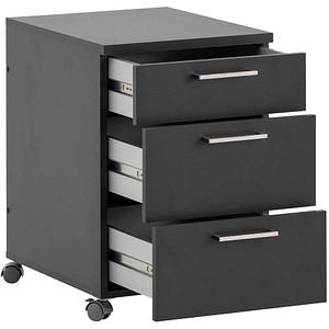 MÖBELPARTNER Rollcontainer anthrazit 3 Auszüge 41,0 x 49,6 x 60,0 cm von MÖBELPARTNER