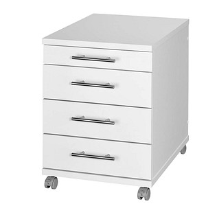 MÖBELPARTNER Rollcontainer weiß 4 Auszüge 42,0 x 50,0 x 56,9 cm von MÖBELPARTNER