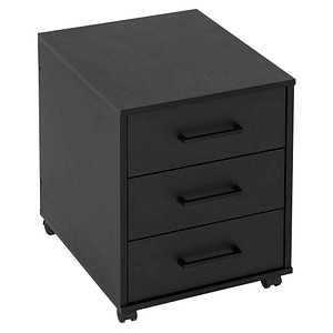 MÖBELPARTNER Ruby Rollcontainer schwarz 3 Auszüge 40,1 x 50,0 x 57,0 cm von MÖBELPARTNER