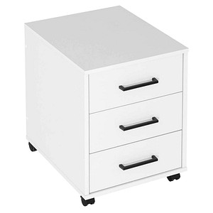 MÖBELPARTNER Ruby Rollcontainer weiß 3 Auszüge 40,1 x 50,0 x 57,0 cm von MÖBELPARTNER