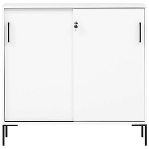 MÖBELPARTNER Schiebetürenschrank 2000, 701723 kreideweiß 2 Fachböden 100,1 x 41,0 x 96,6 cm von MÖBELPARTNER