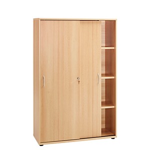 MÖBELPARTNER Schiebetürenschrank Work, 701346 samerberg-buche 3 Fachböden 100,0 x 39,5 x 153,0 cm von MÖBELPARTNER