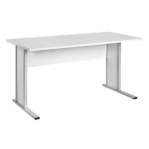 MÖBELPARTNER Schreibtisch lichtgrau rechteckig, Kufen-Gestell silber 140,0 x 65,0 cm MÖBELPARTNER Schreibtisch lichtgrau rechteckig, Kufen-Gestell silber 140,0 x 65,0 cm von MÖBELPARTNER