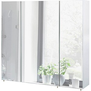 MÖBELPARTNER Spiegelschrank Basic 134107 weiß glanz 80,0 x 16,0 x 70,7 cm von MÖBELPARTNER