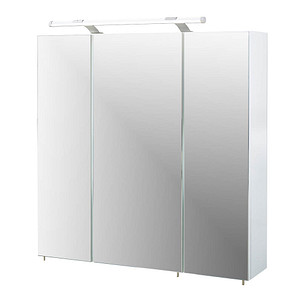 MÖBELPARTNER Spiegelschrank Dorina 125523 weiß glanz 70,0 x 16,0 x 75,7 cm von MÖBELPARTNER