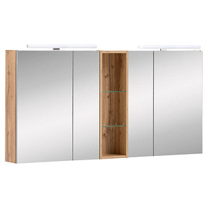 MÖBELPARTNER Spiegelschrank Duo 701523 eiche landhaus 140,0 x 16,0 x 75,0 cm von MÖBELPARTNER