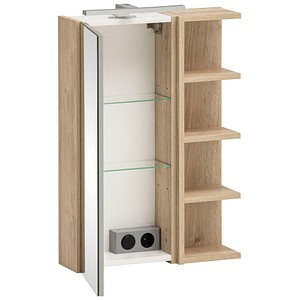 MÖBELPARTNER Spiegelschrank Mads 159670 weiß-eiche 50,3 x 16,0 x 74,4 cm MÖBELPARTNER Spiegelschrank Mads 159670 weiß-eiche 50,3 x 16,0 x 74,4 cm von MÖBELPARTNER