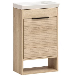 MÖBELPARTNER Waschbecken mit Unterschrank Mads 159075 weiß-eiche 45,5 x 27,0 x 5,0 cm MÖBELPARTNER Waschbecken mit Unterschrank Mads 159075 weiß-eiche 45,5 x 27,0 x 5,0 cm von MÖBELPARTNER
