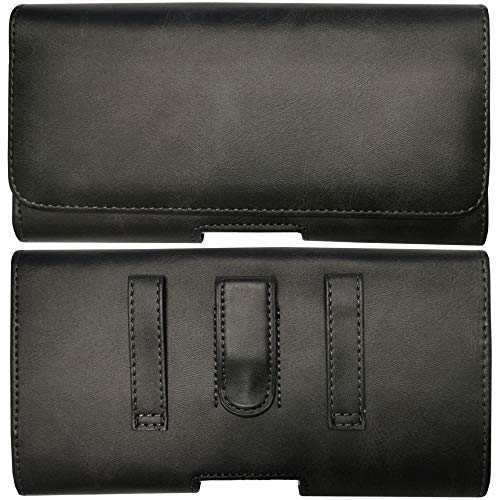 Gürtel Tasche passend für ZTE Blade V50s 2023 | Seiten Quer Schutz Hülle Gürteltasche mit Gürtelclip und Gürtelschlaufe | 1A Schwarz von MOELECTRONIX