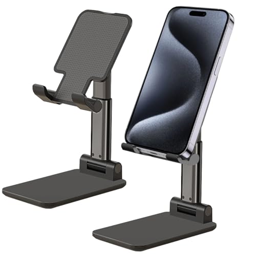 Handy Ständer Smartphone Halterung für Samsung Galaxy A56 A36 A26 A16 A55 A35 A25 A15 A05 A05s A53 A23 A13 4G 5G S20 FE S21 A52 Tisch Handyhalterung Standfuß Schreibtisch Halter klappbar C1 Schwarz von MOELECTRONIX