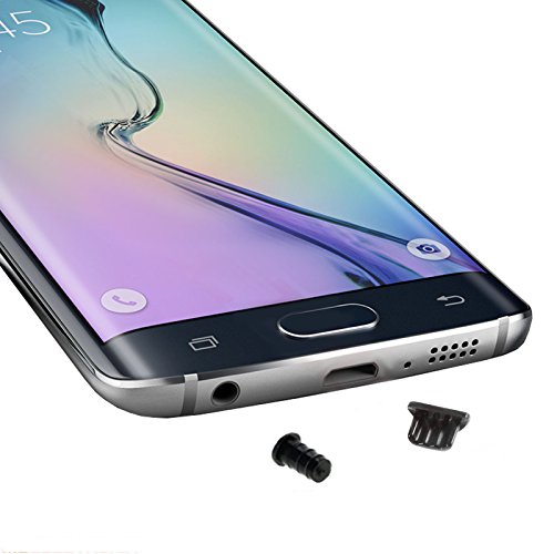 MOELECTRONIX Staubschutz SCHWARZ Kopfhörer Kappe Micro USB Stöpsel passend für Samsung Galaxy A10 von MOELECTRONIX