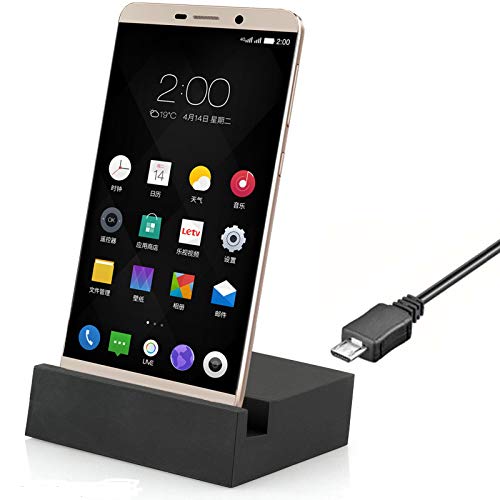 MOELECTRONIX USB 3.1 Typ C Dockingstation passend für Xiaomi Redmi Note 9 | Dock Ladestation Docking Ladegerät Ständer | Station Schwarz von MOELECTRONIX