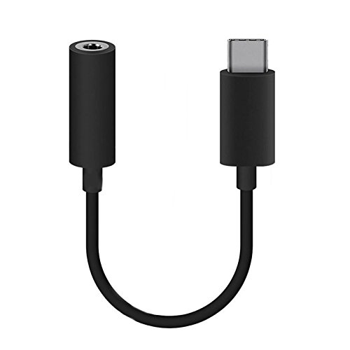 MOELECTRONIX USB 3.1 Typ-C Headset Klinke passend für ZTE Axon 11 | USB-C auf 3.5mm Kopfhörer Anschluss| Buchse Aux-IN Audio Adapter Kabel SCHWARZ von MOELECTRONIX