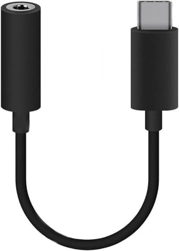 USB 3.1 Typ-C Headset Klinke passend für Samsung Galaxy A16 4G / 5G | USB-C auf 3.5mm Kopfhörer DIGITAL Anschluss| Buchse Aux-IN Audio Adapter Kabel SCHWARZ von MOELECTRONIX