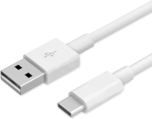 USB 3.1 Typ C Kabel passend für Samsung Galaxy A55 A35 A15 A05 A54 A34 A14 A53 A33 A23 A13 A04s A52 A32 A22 A12 A51 S23 S24 Ultra 5G S22 S21 S20 FE PC Computer TypeC Datenkabel Ladekabel USB-C Weiß von MOELECTRONIX