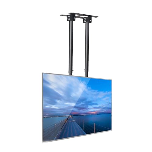 Verstellbare TV Deckenhalterung, 2 Pfosten Einzelbildschirm TV Halterung, neigbare TV Halterung für 55-120 Zoll Fernseher, Deckenmontage VESA max 900 x 600mm Verstellbare TV Deckenhalterung, 2 Pfosten Einzelbildschirm TV Halterung, neigbare TV Halterung für 55-120 Zoll Fernseher, Deckenmontage VESA max 900 x 600mm von MOERGO