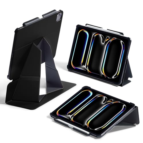 MOFT Hülle für 11'' iPad Pro (1./2./3./4. Generation), Schlanke Schwebender Folio Hülle iPad Ständer mit Bleistifthalter, 4 Verstellbare Winkel, MOVAS Veganes Leder, Auto Weck/Schlaf (Tiefschwarz) von MOFT