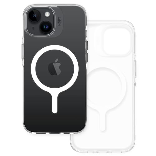 MOFT Magnetisch Hülle für iPhone 15 mit MagSafe, Kompatibel mit MagSafe Wireless Zubehör, Vergilbungsschutz, 1,5 m Fallschutz, Kratzfeste Handyhülle (Transparente) von MOFT