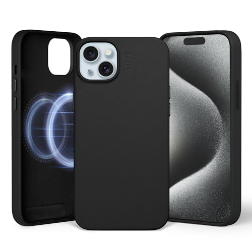 MOFT Magnetische Hülle für iPhone 15 Plus Kompatibel mit MagSafe, MOVAS Vegane Lederhülle, Weiches Berührungsgefühl, Farbbeständigkeit, Kratz- & Schmutzabweisend, Leicht zu Reinigen, Jet Black MOFT Magnetische Hülle für iPhone 15 Plus Kompatibel mit MagSafe, MOVAS Vegane Lederhülle, Weiches Berührungsgefühl, Farbbeständigkeit, Kratz- & Schmutzabweisend, Leicht zu Reinigen, Jet Black von MOFT