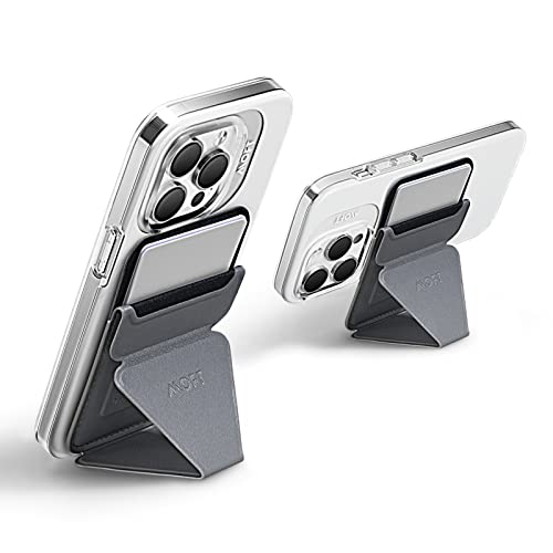 MOFT Magnetischer Handy Wallet Ständer, Veganem Leder Kartenhalter Stand Kompatibel mit Magsafe iPhone 15 14 13 12 Serie, 3 Betrachtungswinkel von MOFT