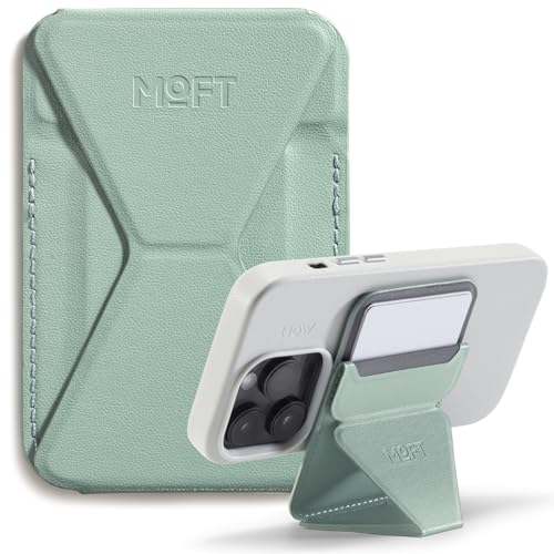 MOFT Magnetischer Handy Wallet Ständer, Veganem Leder Kartenhalter Stand Kompatibel mit Magsafe iPhone 15 14 13 12 Serie, 3 Betrachtungswinkel von MOFT