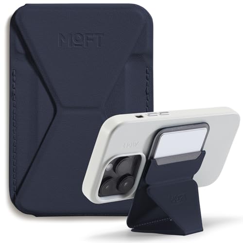 MOFT Magnetischer Handy Wallet Ständer, Veganem Leder Kartenhalter Stand Kompatibel mit Magsafe iPhone 15 14 13 12 Serie, 3 Betrachtungswinkel von MOFT