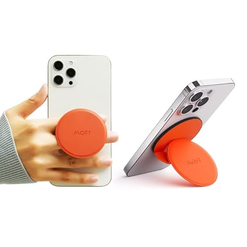 MOFT O Snap Magnetischer Handy Ständer, Universeller 360° drehbarer kugelförmiger Handyhalter, kompatibel mit Magsafe iPhone 12 13 14 Serie und Huawei, Galaxy, Xiaomi, Orange von MOFT