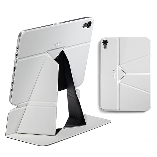 MOFT Tablet Ständer für den Schreibtisch, Leder Folio Verstellbarer iPad Ständer Magnetische Hülle mit Mehreren Betrachtungswinkeln, Auto Wake/Sleep, Kompatibel mit iPad Mini 6 von MOFT