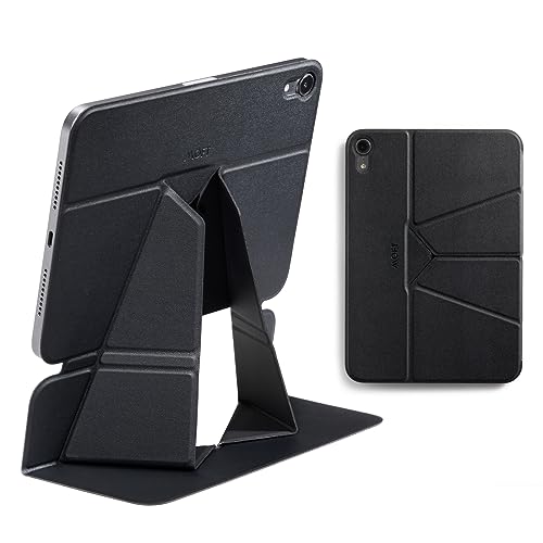 MOFT Tablet Ständer für den Schreibtisch, Leder Folio Verstellbarer iPad Ständer Magnetische Hülle mit Mehreren Betrachtungswinkeln, Auto Wake/Sleep, Kompatibel mit iPad Mini 6 von MOFT