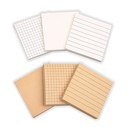 Kreative Haftnotizen, eine Packung mit 6 Haftnotizen, Haftnotizen für Büro und Studenten, selbstklebende Kraftpapier-Haftnotizen, insgesamt 480 Haftnotizen, weiße und rindslederfarbene Haftnotizen Kreative Haftnotizen, eine Packung mit 6 Haftnotizen, Haftnotizen für Büro und Studenten, selbstklebende Kraftpapier-Haftnotizen, insgesamt 480 Haftnotizen, weiße und rindslederfarbene Haftnotizen von MOGADEE