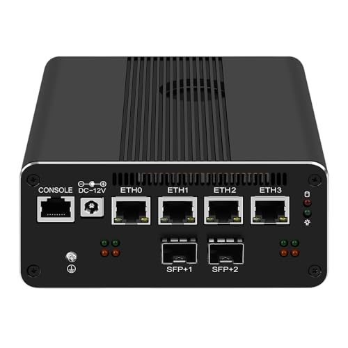 MOGINSOK 10GbE SFP+ Mini-PC Micro Firewall, Intel Pentium Gold 8505 64GB DDR5 1TB PCIE SSD 4xIntel I226-V 2.5GbE, 2x Intel 10GB Netzwerkkarten, Heimserver/Router, 1x Konsole MOGINSOK 10GbE SFP+ Mini-PC Micro Firewall, Intel Pentium Gold 8505 64GB DDR5 1TB PCIE SSD 4xIntel I226-V 2.5GbE, 2x Intel 10GB Netzwerkkarten, Heimserver/Router, 1x Konsole von MOGINSOK