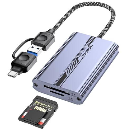 MOGOOD SD 4.0 Kartenleser, UHS-II USB C SD Kartenleser, 2-in-1 SD/TF Adapter, USB 3.2 Gen 2 Speicherkartenadapter für SD 4.0, Micro SD, SDHC, SDXC, UHS-I, UHS-II, MMC, RS-MMC und mehr MOGOOD SD 4.0 Kartenleser, UHS-II USB C SD Kartenleser, 2-in-1 SD/TF Adapter, USB 3.2 Gen 2 Speicherkartenadapter für SD 4.0, Micro SD, SDHC, SDXC, UHS-I, UHS-II, MMC, RS-MMC und mehr von MOGOOD