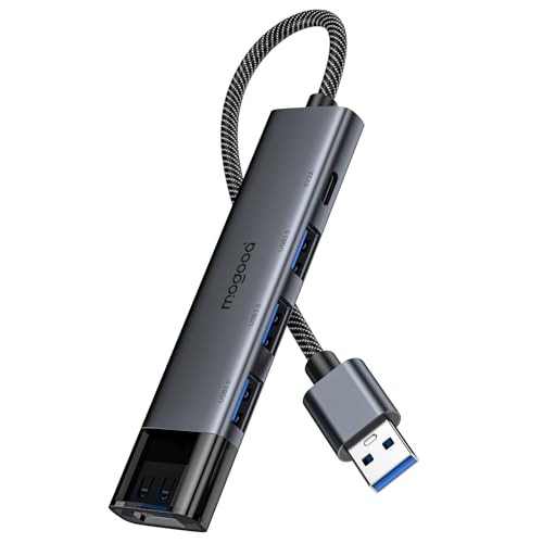 MOGOOD USB 3.0 Hub, USB Splitter mit 4 Typ A 3.0 Ports und Typ C Port, 5Gbps USBA Extender mit 10cm verlängertem Kabel, USB Multiport Adapter für Desktop, Laptop, PC, Drucker, Festplatte, Tastatur MOGOOD USB 3.0 Hub, USB Splitter mit 4 Typ A 3.0 Ports und Typ C Port, 5Gbps USBA Extender mit 10cm verlängertem Kabel, USB Multiport Adapter für Desktop, Laptop, PC, Drucker, Festplatte, Tastatur von MOGOOD