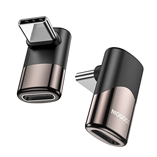 MOGOOD USB C 90 Grad Adapter, C Stecker zu C Buchse USB C Extender Adapter Typ-C Datenübertragung PD100W schnelles Aufladen und 8K@60Hz Video durchlaufen, für Steam Deck Zubehör und mehr Typ C Geräte von MOGOOD