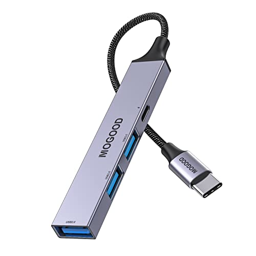 MOGOOD USB C Hub with PD 60W mit 3 USB 2.0 Ports, Ultra Slim USB Hub mit MacBook Air/Pro, Surface Pro/Go, Galaxy S23/S22, Galaxy Tab S8/S7 und mehr Type C Geräten von MOGOOD