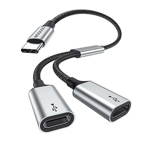 MOGOOD USB C auf USB C Buchse Adapter USB Y Splitter Kabel (Nicht für Monitor) USB C Stecker auf 2 USB C Buchse Kabel konverter Dual Double USB C Port Hub USB C Split Adapter für Laptop von MOGOOD