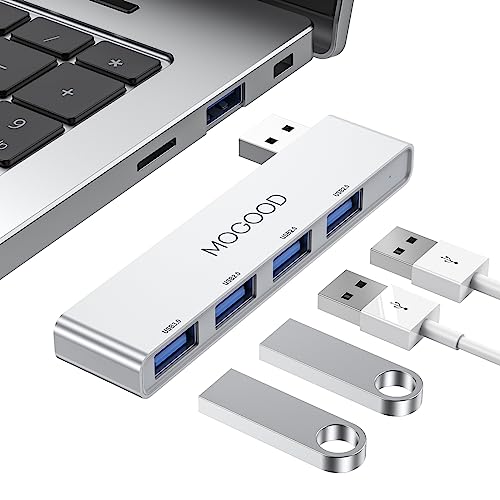 USB Hub für Laptops, MOGOOD USB Hub 3.0 Slitt von USB Ultra-Slim Data USB Hub [Laden Nicht unterstützt] USB Adapter Station Multi USB Port Expander für Laptop, Windows PC, Mac, Drucker, Flash Drive von MOGOOD