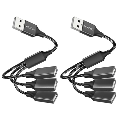 USB Splitter 1 zu 3 MOGOOD USB 2.0 Splitter Ladekabel Netzkabel Verl ngerung Hub Adapter für MacBook/Laptop/LED etc von MOGOOD