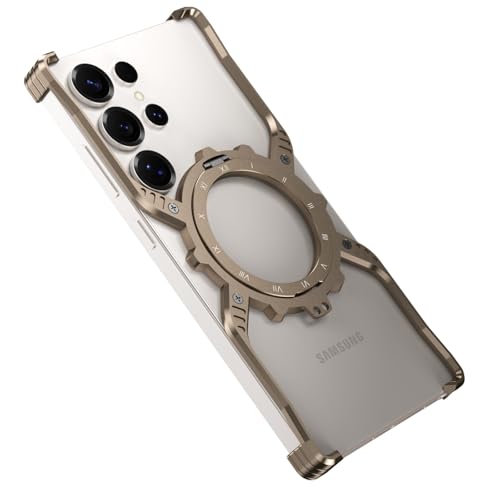 MOHDAHL Minimalistische Schutzhülle für Samsung Galaxy S25 Ultra, Aluminium-Metall, rahmenlos, mit 360° drehbarem Ständer, schlanke, stoßfeste Schutzhülle aus Metall in Militärqualität, Desert MOHDAHL Minimalistische Schutzhülle für Samsung Galaxy S25 Ultra, Aluminium-Metall, rahmenlos, mit 360° drehbarem Ständer, schlanke, stoßfeste Schutzhülle aus Metall in Militärqualität, Desert von MOHDAHL