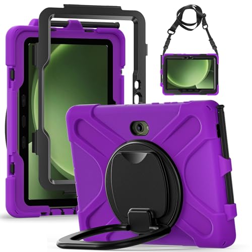 Schutzhülle für Samsung Galaxy Tab Active5 Pro 2025/Active4 Pro 2022/Active PRO 2019 (10,1 Zoll), 3-lagige Hybrid-Schutzhülle mit 360° drehbarem Ständer/Schultergurt (Rosa) von MOHDAHL