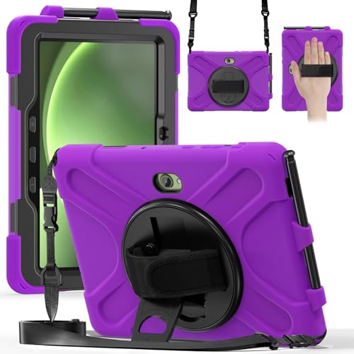 Schutzhülle für Samsung Galaxy Tab Active5 Pro 2025/Active4 Pro 2022/Active Pro 2019, 25,7 cm (10,1 Zoll), verbesserte militärische stoßfeste Schutzhülle mit Handschlaufe, Schultergurt und drehbarem von MOHDAHL