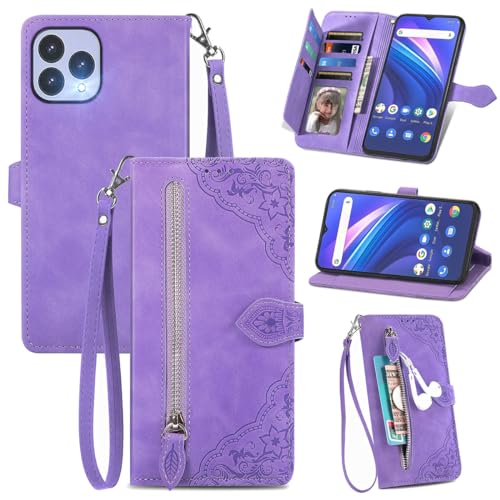 MOJIA Geldbörse Hülle für Cubot P80 / Wiko T60, Sanft PU Klapphülle Handyhülle, Stoßfest Schutzhülle mit Handschlaufe Kartenfach und Standfunktion. Violett MOJIA Geldbörse Hülle für Cubot P80 / Wiko T60, Sanft PU Klapphülle Handyhülle, Stoßfest Schutzhülle mit Handschlaufe Kartenfach und Standfunktion. Violett von MOJIA