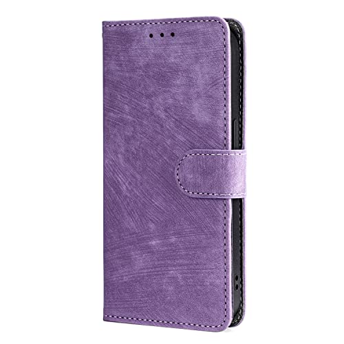 MOJIA Hülle für Blackview A96, Hochwertige Flip Wallet Anti-Drop Handyhülle aus PU Leder mit RFID Diebstahl Bürstenfunktion Schutzhülle. Violett von MOJIA