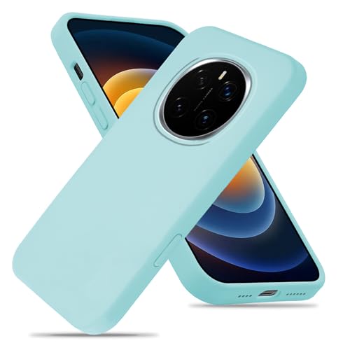 MOJIA Silicone Case Hülle für Honor Magic7 Pro/Magic 7 Pro, Ultradünne Liquid Silicone Stoßfest Handyhülle [Anti-Fingerabdruck], Mit kratzfestem Mikrofaserfutter. Hellblau von MOJIA