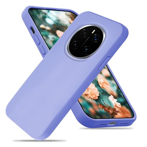 MOJIA Silicone Case Hülle für Honor Magic7 Pro/Magic 7 Pro, Ultradünne Liquid Silicone Stoßfest Handyhülle [Anti-Fingerabdruck], Mit kratzfestem Mikrofaserfutter. Lavendel von MOJIA