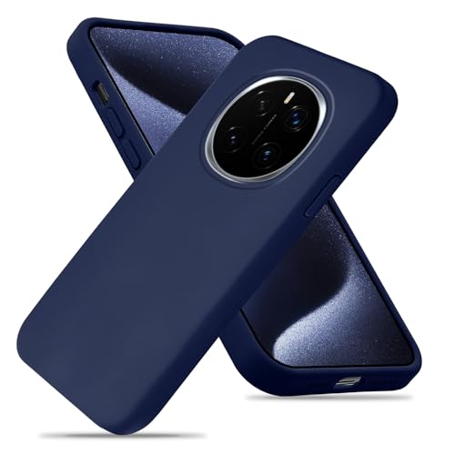 MOJIA Silicone Case Hülle für Honor Magic7 Pro/Magic 7 Pro, Ultradünne Liquid Silicone Stoßfest Handyhülle [Anti-Fingerabdruck], Mit kratzfestem Mikrofaserfutter. Mitternachtsblau von MOJIA